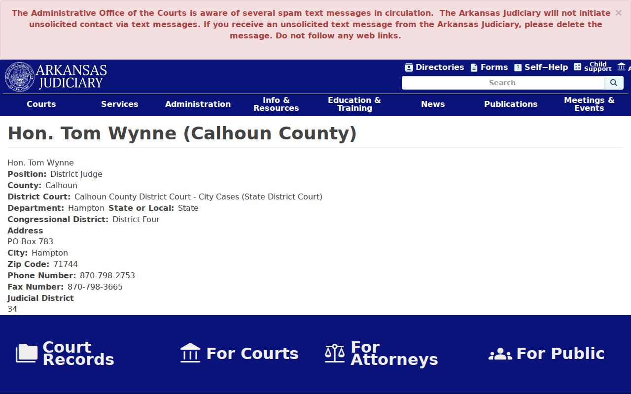 Calhoun County criminal court cases district city cases profile