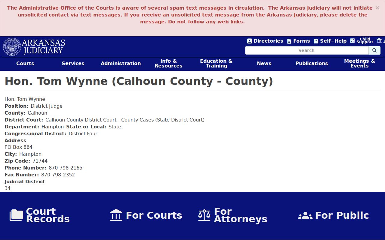 Calhoun County criminal court cases district county cases profile