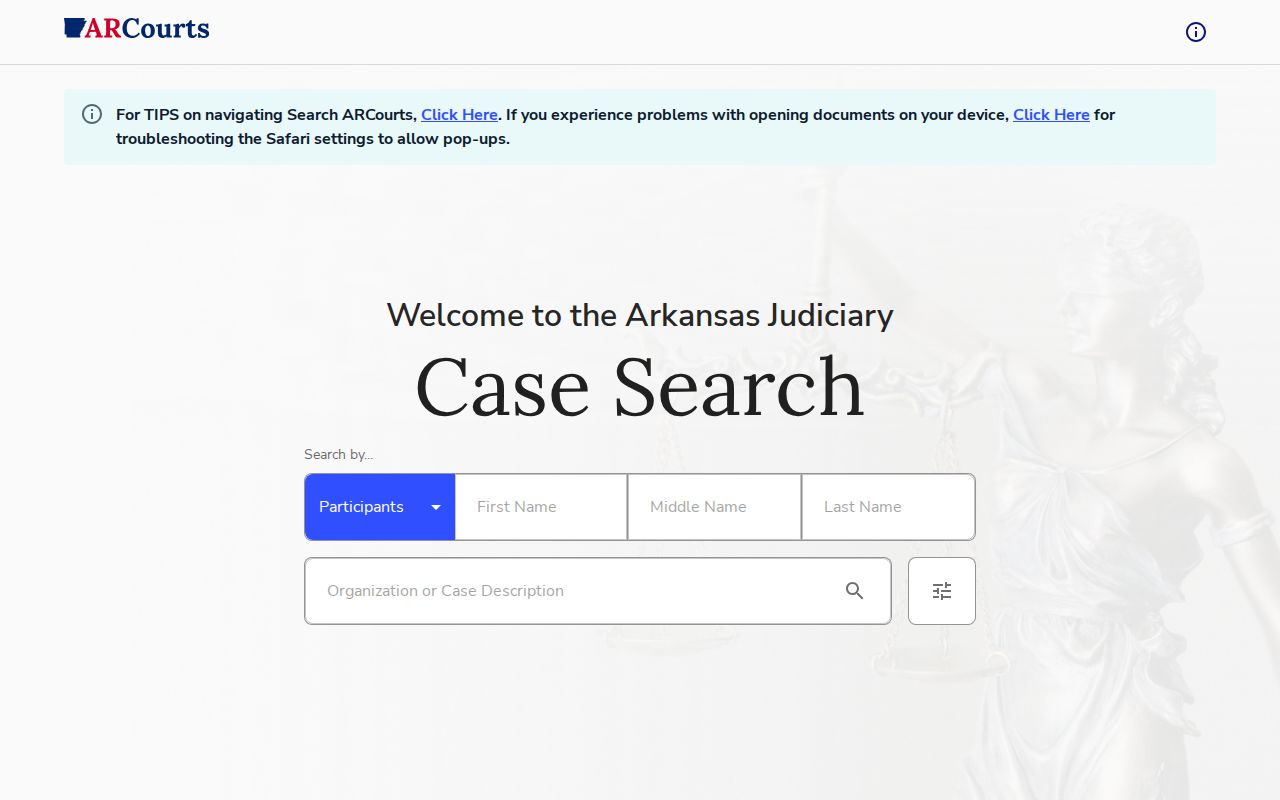 Calhoun County criminal court cases Search ARCourts portal